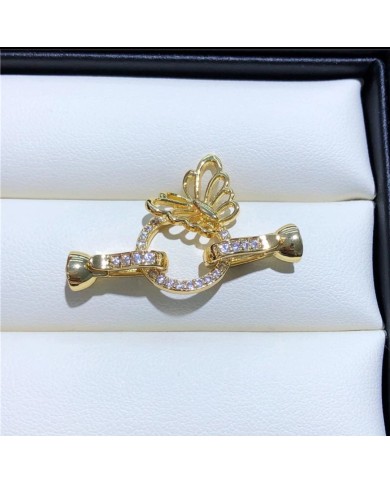 Altın Kelebek Kilitli Takı Kapama - 21x36mm