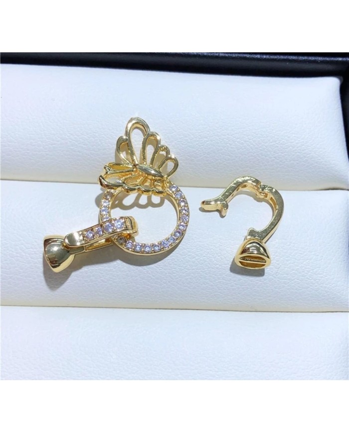 Altın Kelebek Kilitli Takı Kapama - 21x36mm