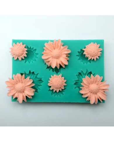 Günebakan 6'lı Çiçek Epoksi ve Beton Silikon Kalıp - Kod: