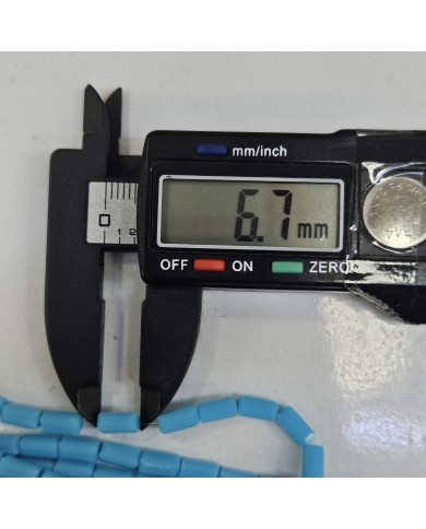 İpe Dizili Dikdörtgen Kristal Boncuk - Şeffaf - 4x7mm