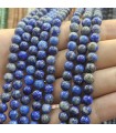 İpe Dizili Doğal Taş Boncuk - Lapis Lazuli - 8mm