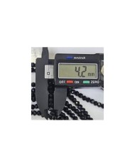 4mm İpe Dizili Kristal Boncuk Mat Opak Mavi - 10 Dizi