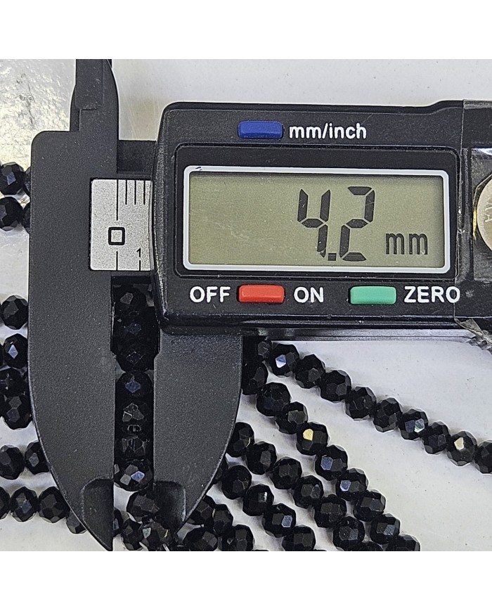 4mm İpe Dizili Kristal Boncuk Mat Yeşil - 10 Dizi