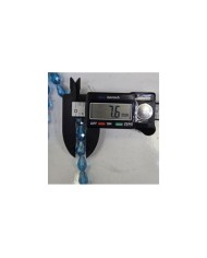 5 Adet İpe Dizili Damla Kristal Boncuk - Metalik Mor - 8mm