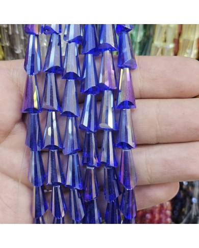 5 Adet İpe Dizili Deve Tabanı Huni Kristal Boncuk - Janjanlı