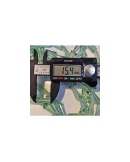 8x16mm İpe Dizili Deve Tabanı Huni Kristal Boncuk Şeffaf Kobalt Mavi - 1 Dizi