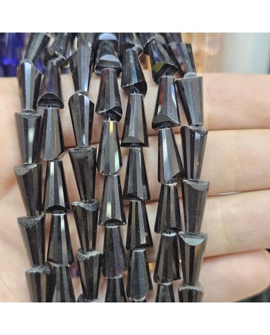 5 Adet İpe Dizili Deve Tabanı Huni Kristal Boncuk - Janjanlı