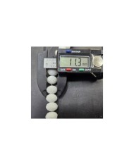 12mm İpe Dizili Kristal Boncuk Mat Sarı - 1 Dizi