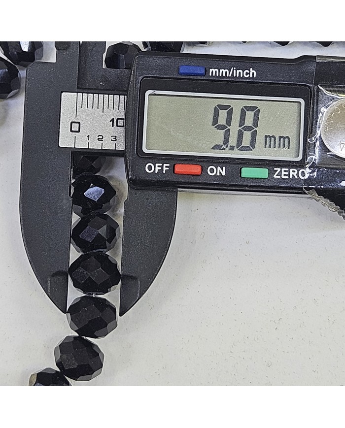 5 Adet İpe Dizili Yuvarlak Kristal Boncuk - Janjanlı Şeffaf