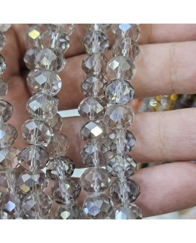 5 Adet İpe Dizili Yuvarlak Kristal Boncuk - Janjanlı Duman Gri 5 Adet İpe Dizili Yuvarlak Kristal Boncuk - Janjanlı Duman Gri