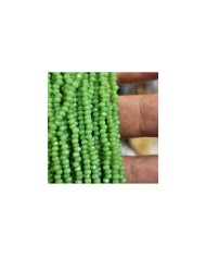 2mm İpe Dizili Kristal Boncuk Mat Açık Yeşil - 10 Dizi