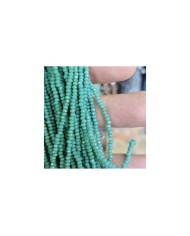 2mm İpe Dizili Kristal Boncuk Mat Mint Yeşili - 10 Dizi