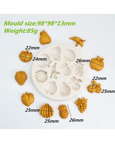 10'lu Meyve Desenli Epoksi Beton ve Mum Kalıbı - Kod: 1131B