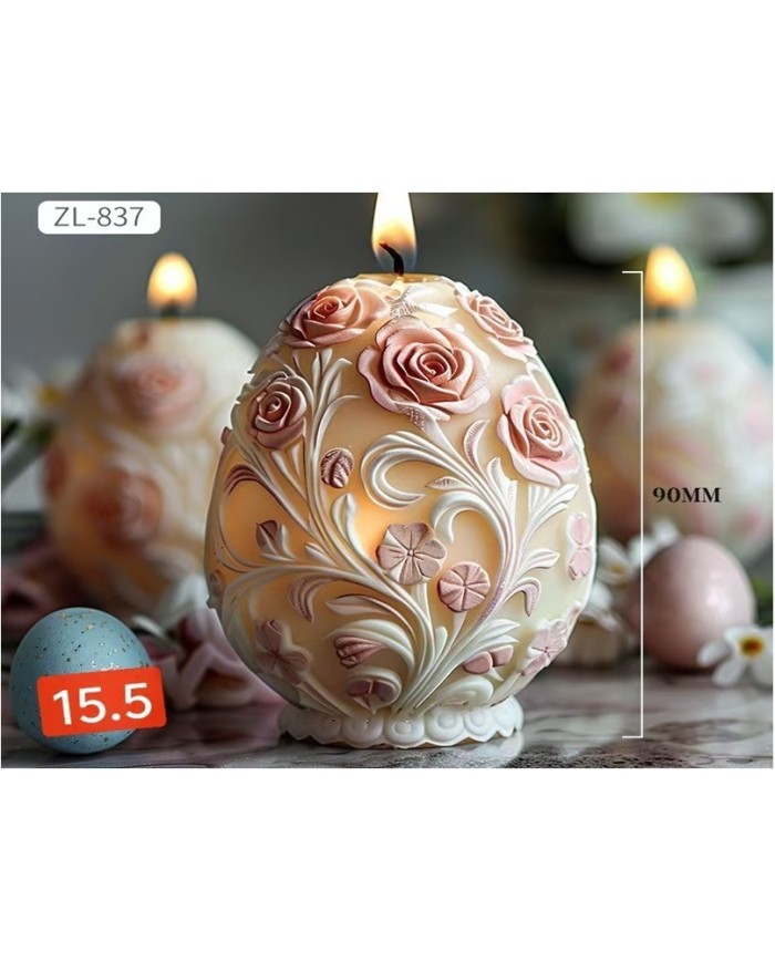 Roses & Blossoms Epoksi Mum ve Beton Kalıbı - Kod: 1203B