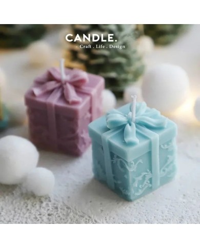 Hediye Kutusu Epoksi Mum ve Beton Kalıbı - Kod: 1081B