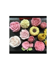 Şakayık Çiçeği Epoksi Mum ve Beton Kalıbı - Kod: 971B