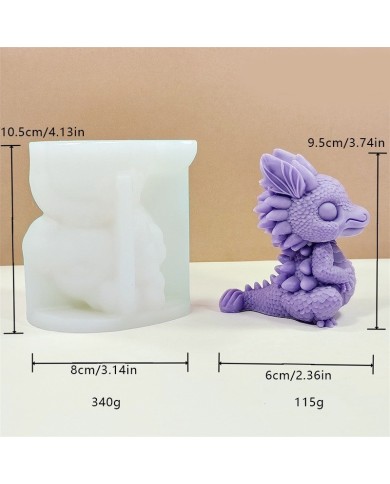 Mini Sevimli Ejderha Mum Epoksi ve Beton Kalıbı - Kod: 499B