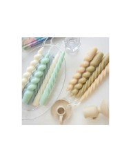 Pimli Burgu Şamdan Mum Kalıbı - Hobi Silikon Kalıbı -Kod:1115