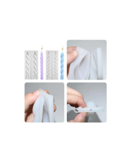 3D Spiral Geometri Mum Kalıbı - Hobi Silikon Kalıbı -Kod:1115