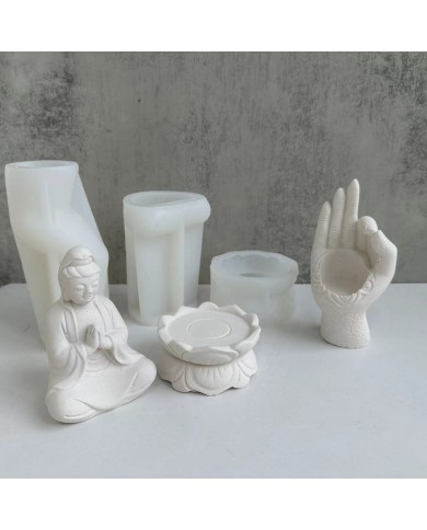 EL Modeli Tealight Silikon Kalıp Beton Mum Kod 910B