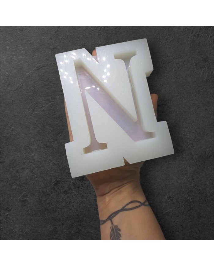 B Harfi Epoksi Beton Mum Kalıp - N Boy