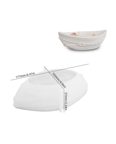 Mum Gemi Silikon Kalıp - Oval Kase, Tekne, Kavanoz ve Halat