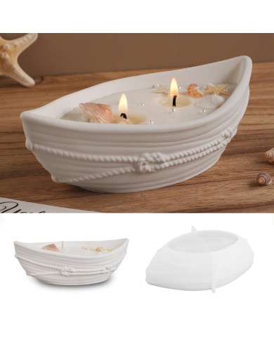 Mum Gemi Silikon Kalıp - Oval Kase, Tekne, Kavanoz ve Halat