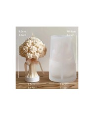 3D Gül Buketi Mum Silikon Kalıp -, Şakayık, Gül ve Çiçek Kümesi