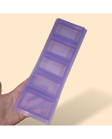 5 Adet Dikdörtgen Reçine Epoksi, Çoklu Mum,Sabun ve Beton Kalıbı 8 cm