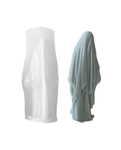 Pelerinli Büyücü Çarşaflı Kadın Cadılar Bayramı Mum Kalıbı -