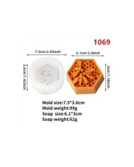 Altıgen İşçi Arılar Mum Beton Sabun Kalıbı Kod:1261C