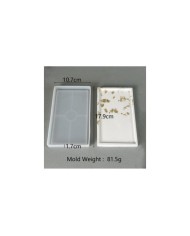 Dikdörtgen Terazzo Bardak Altı Mini Tepsi Reçine Epoksi ve