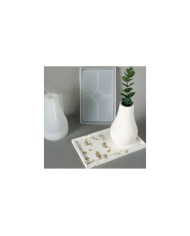 Dikdörtgen Terazzo Bardak Altı Mini Tepsi Reçine Epoksi ve