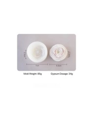 Gül Çiçeği Epoksi Mum ve Beton Kalıbı - Kod: 1265