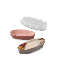 Tekne Model Mum Silikon Kalıp 30cm - Oval Kase, Tekne, Epoksi