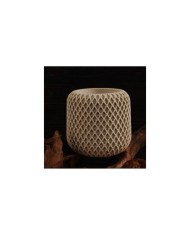 Geometrik File Desenli Yuvarlak Beton Saksı Kalıbı - Hobi