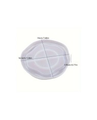 Asimetrik Yuvarlak Tepsi Bardak Altı Reçine Epoksi ve Beton Kalıbı - Kod:1272