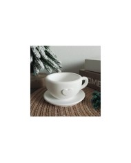 Aşk Kalpli Çay Fincanı- Epoksi ve Beton Kalıbı -Kod:1273