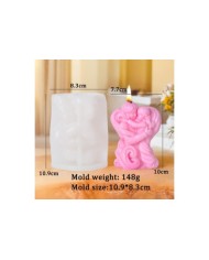 Mutlu Anne Kız Mum-Beton Kalıbı - Hobi Silikon Kalıbı -Kod:1276