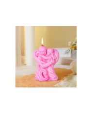 Mutlu Anne Kız Mum-Beton Kalıbı - Hobi Silikon Kalıbı -Kod:1276