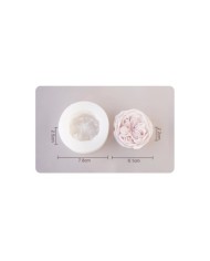 Katmerli Gül Çiçeği Epoksi Mum ve Beton Kalıbı - Kod: 1277