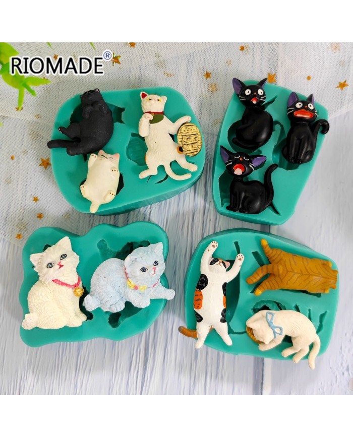 Modern & Asil Kedi Silikon Reçine Epoksi Silikon Mum Kalıbı -