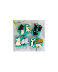 Modern & Asil Kedi Silikon Reçine Epoksi Silikon Mum Kalıbı -