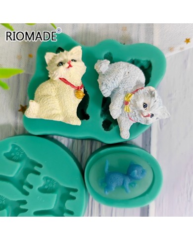 Süslü Ev Kedisi Silikon Reçine Epoksi Silikon Mum Kalıbı -