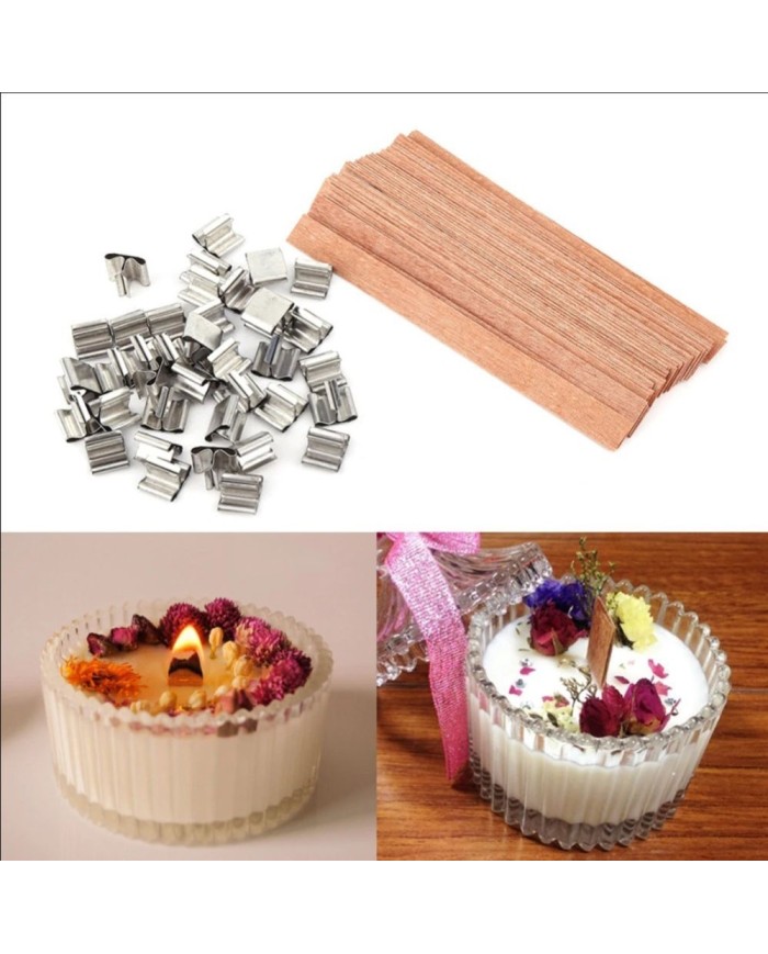 Ahşap Fitil -Ahşap Mum Fitili 25 Adet