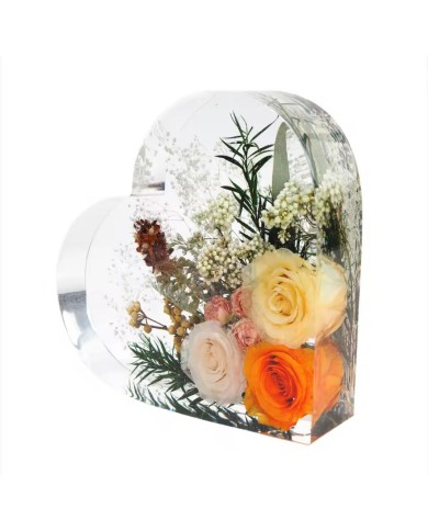 Dekoratif Silikon Kalıp Epoksi Döküm Kalıbı kalp Kod:1045