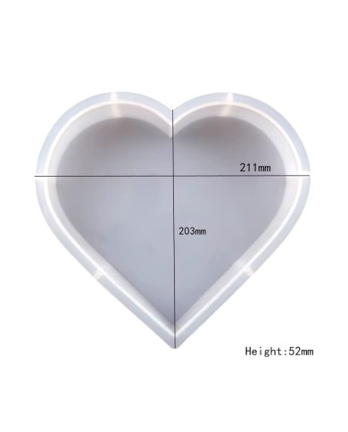 Dekoratif Silikon Kalıp Epoksi Döküm Kalıbı kalp Kod:1045