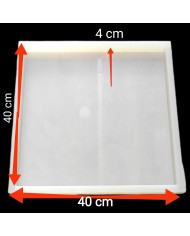 Kare 40 cm x 40 cm 4 Cm Derinlik Masa Sehpa Epoksi Silikon Kalıp