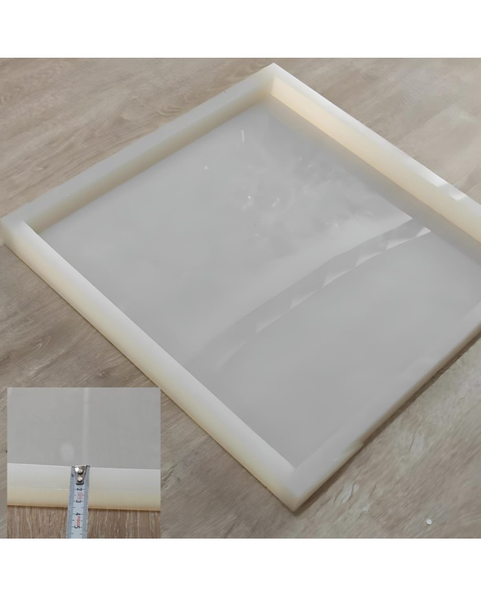 Kare 50 cm x 50 cm 4 Cm Derinlik Masa Sehpa Epoksi Silikon Kalıp