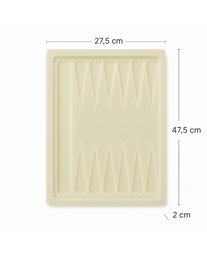 Epoksi Reçine Tavla Silikon Kalıp Modeli Mold 47,5 cm x 27,5 cm